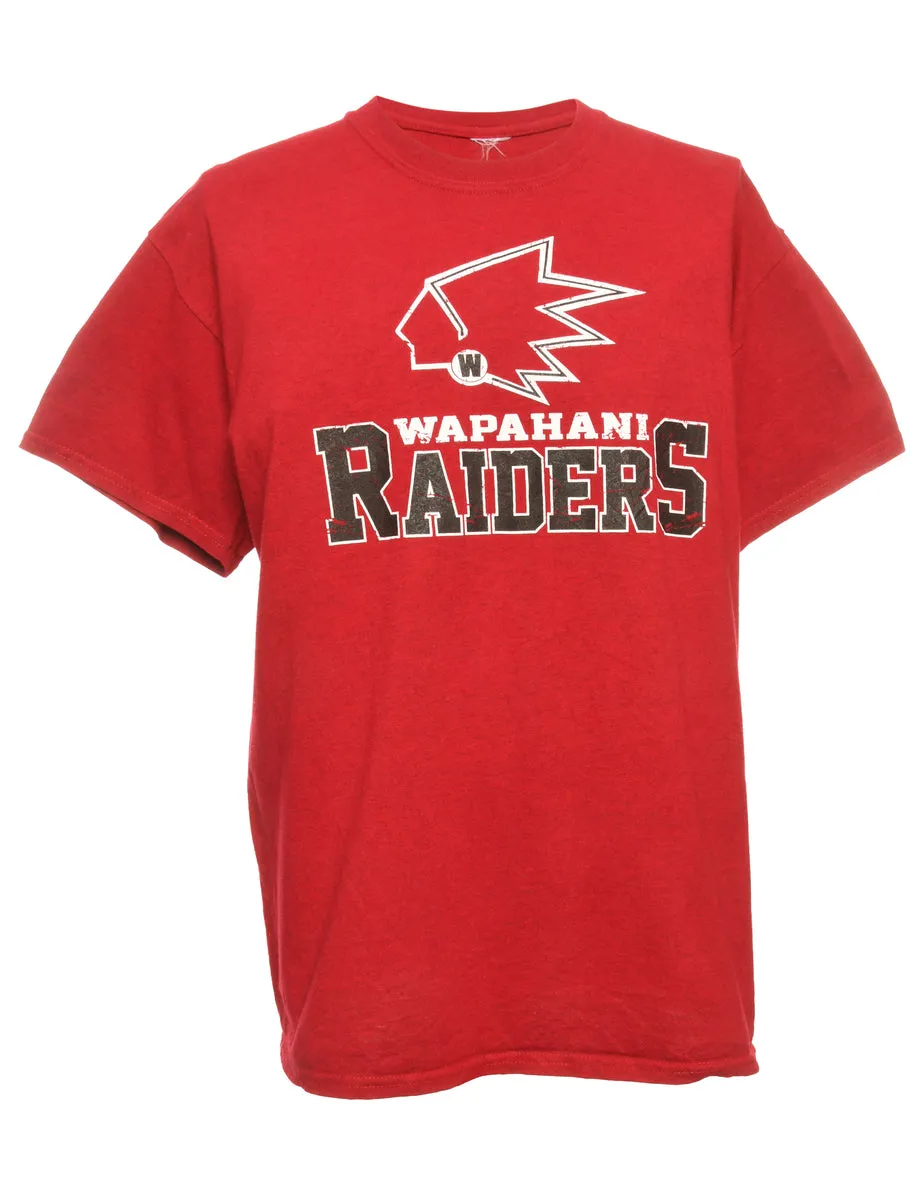 Wapahani Raiders Red Sports T-shirt - L