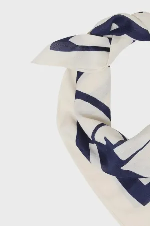 Wicly Byoung Small Scarf Navy & Cream