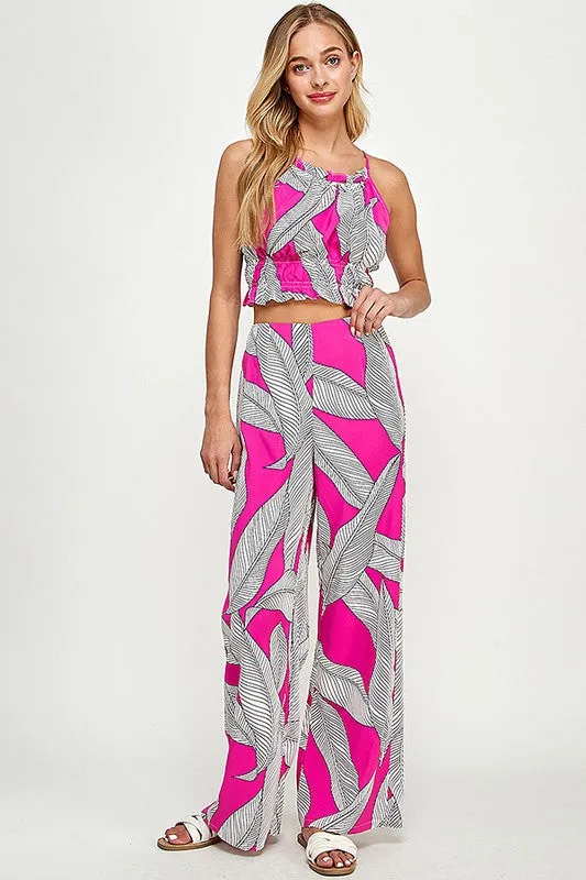 WIDE LEG PANTS SET