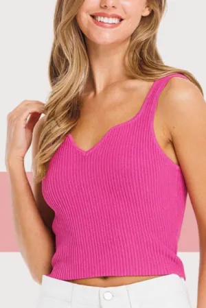 WIDE STRAP RIB TOP