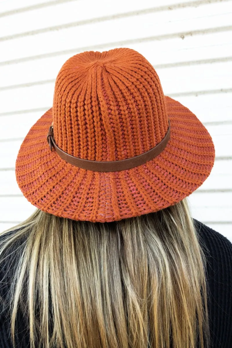 Winter Way Knit Hat, Rust