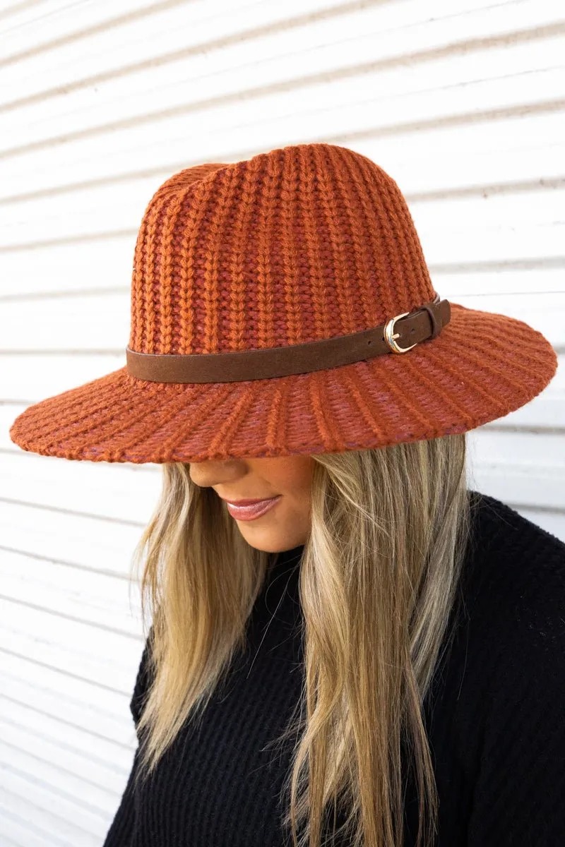 Winter Way Knit Hat, Rust