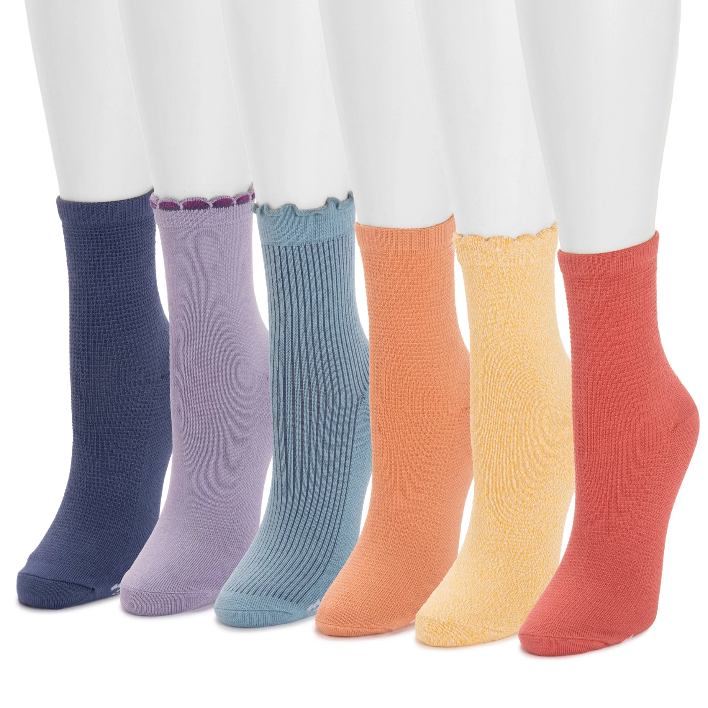 Women's 6 Pack Whisper Soft Crew Socks