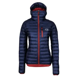 Womens Eco Aktiv Down Hooded Jacket (Navy/Rust)