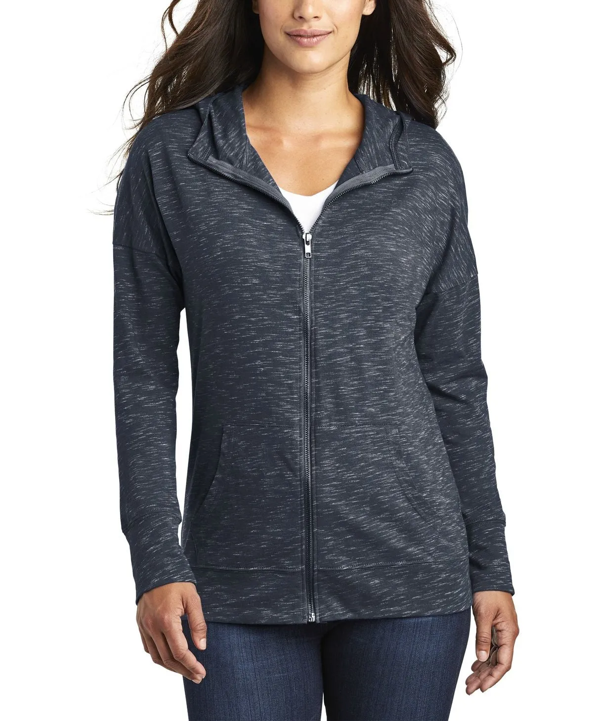 Women's Full-Zip Lightweight Fleece Hoodie with Pocket