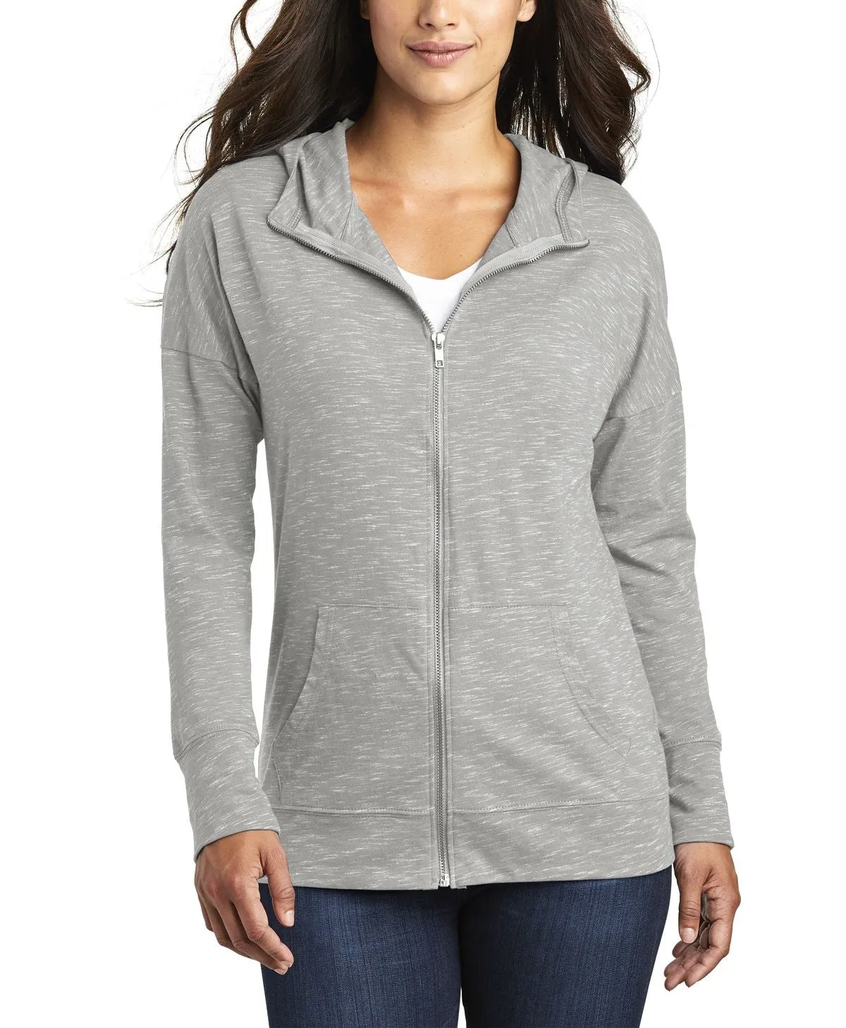 Women's Full-Zip Lightweight Fleece Hoodie with Pocket