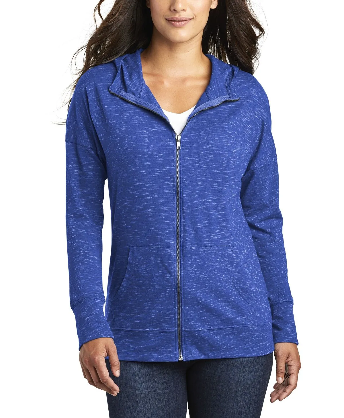 Women's Full-Zip Lightweight Fleece Hoodie with Pocket