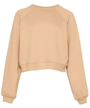 Womens raglan pullover fleece | Heather Sand Dune