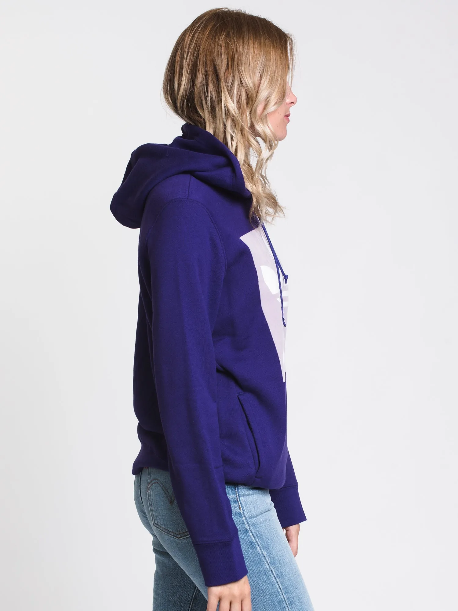 WOMENS TREFOIL PULLOVER HDY - PURPLE - CLEARANCE