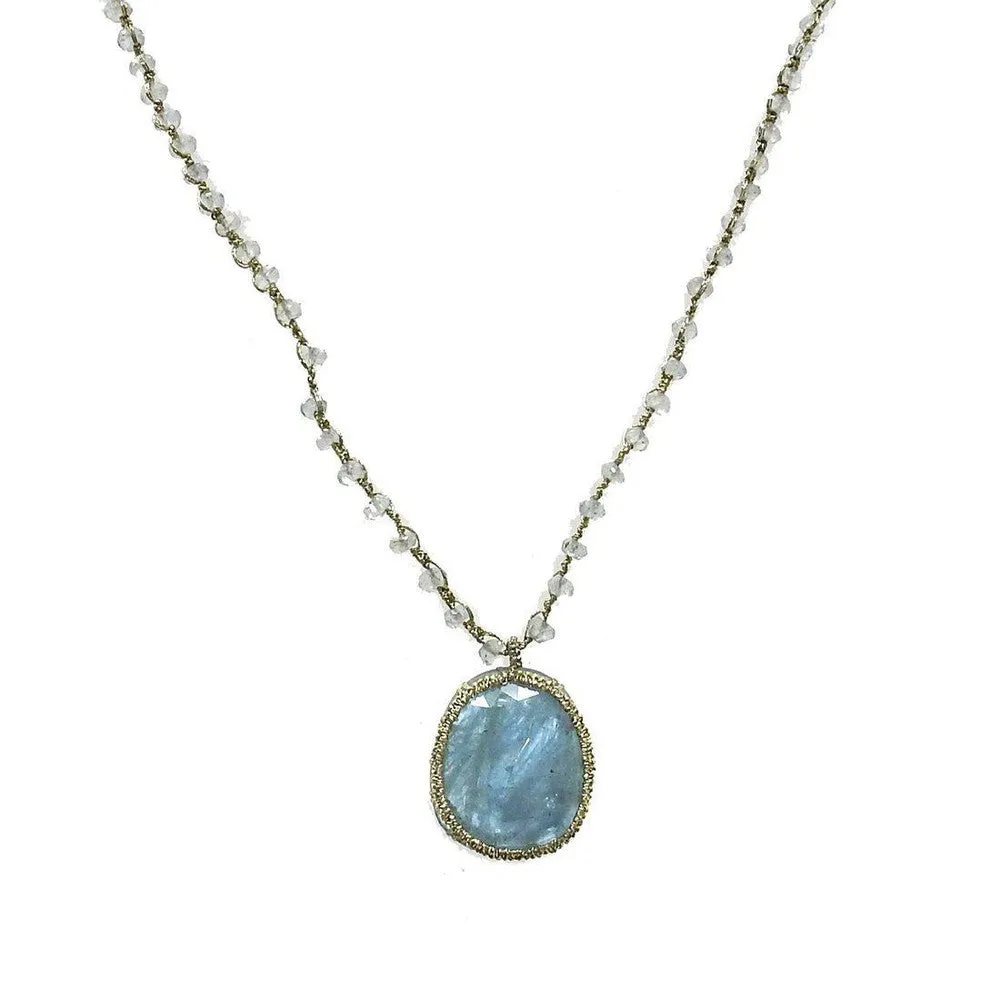 Woven Blue Celadon Necklace